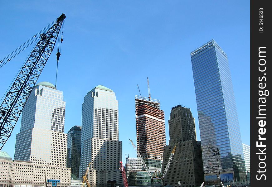 Construction at Ground Zero in Lower Manhattan. Construction at Ground Zero in Lower Manhattan.