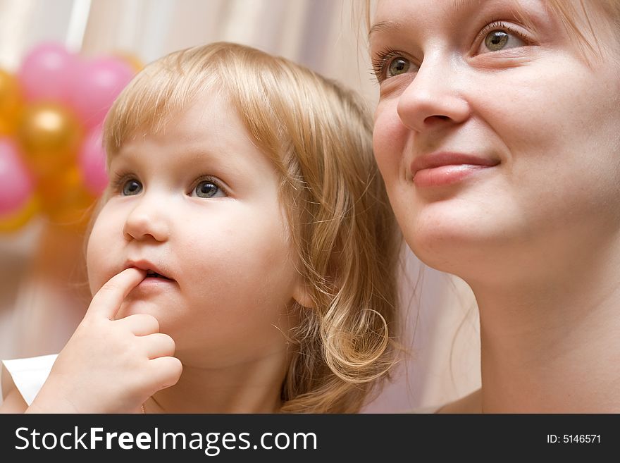 Mother and child together and happy