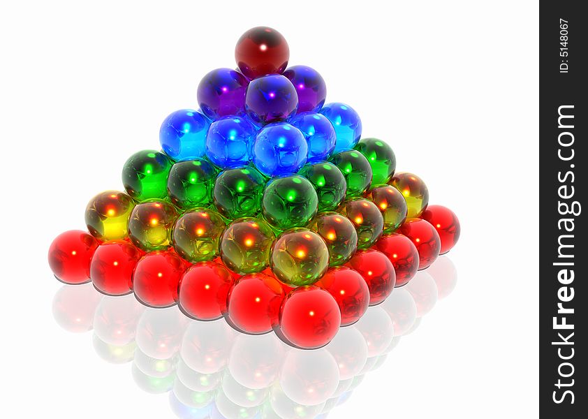 colourful pyramid made from Sphere