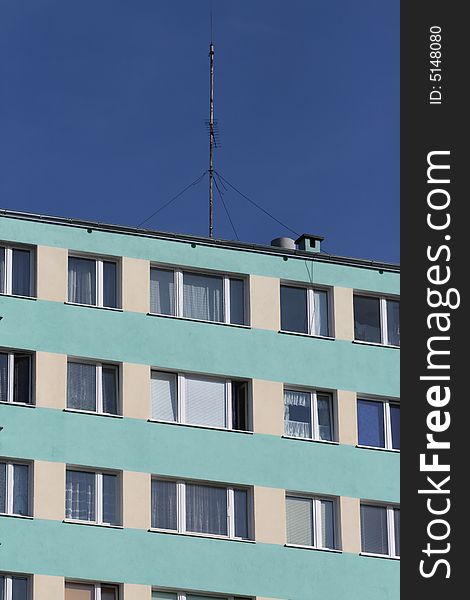 Block Of Flats And Blue Sky.