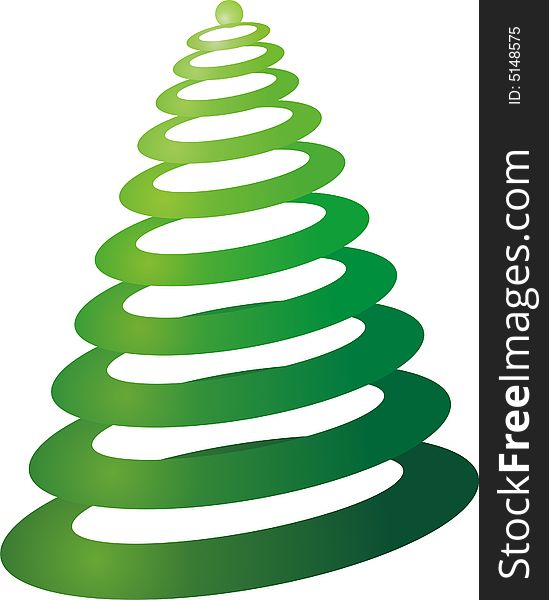 A set of concentric flat rings symbolising christmas tree. A set of concentric flat rings symbolising christmas tree
