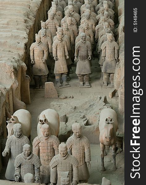 The 2000 year old Terracotta Warriors. Every statue is different and they are located near Xian in Shaanxi Province, China. The 2000 year old Terracotta Warriors. Every statue is different and they are located near Xian in Shaanxi Province, China.