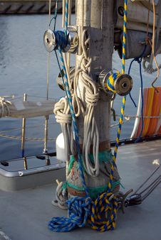 Sailing Winch And Lines Stock Image Sailing Winch And Lines Stock Image