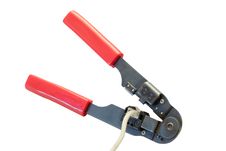 Network Wire Crimper And Cable Stock Photos