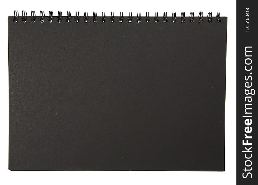 Black Notepad Isolated On White Background