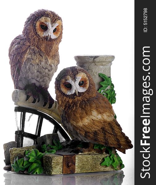 Pair of tawny owls ornament