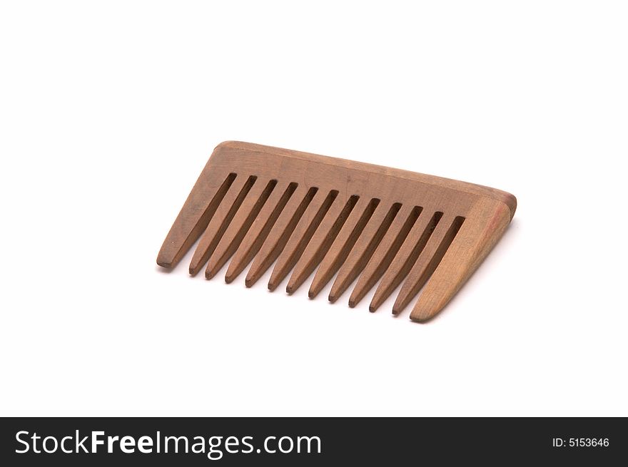 Hairbrush on a white background