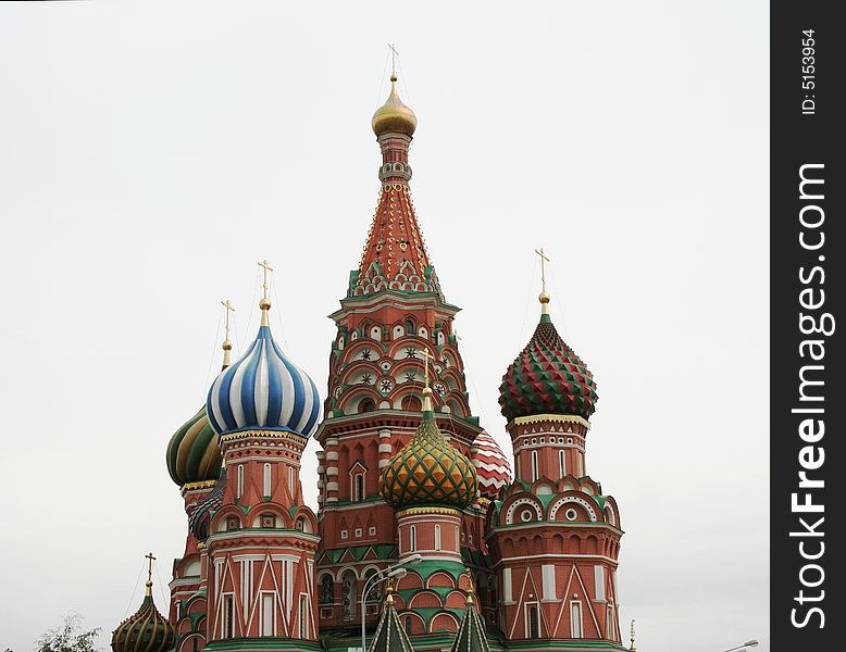 View on a Temple of Vasiliy Beatific in Moscow on Red Area.