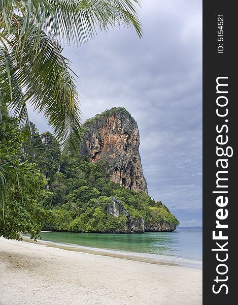 Rock near exotic beach in Thailand. Rock near exotic beach in Thailand