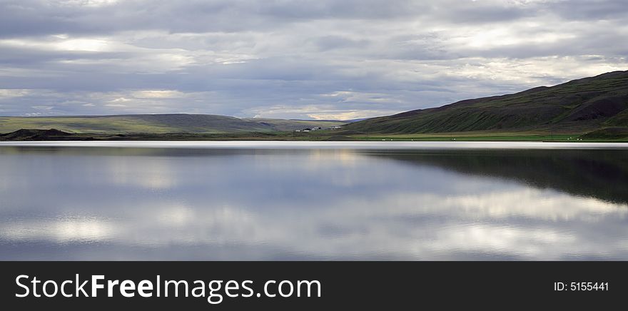 Panoramic View Of A Tranquil Lake