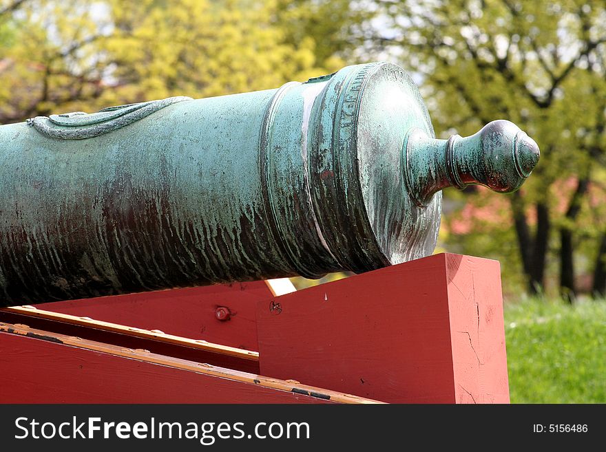 A old cannon up close. Image taken at a fortress in Oslo, Norway