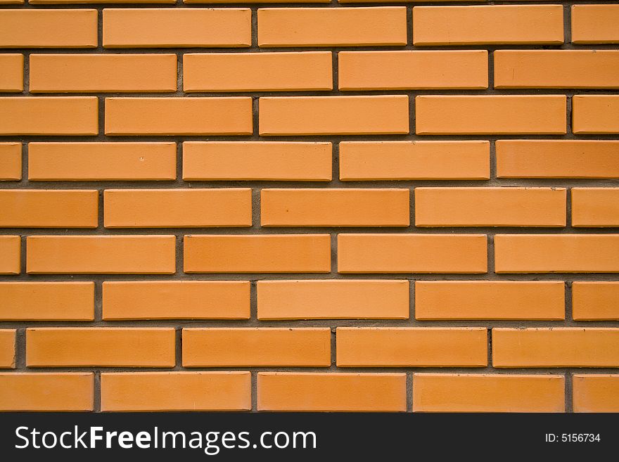 Wall from a red brick. Wall from a red brick