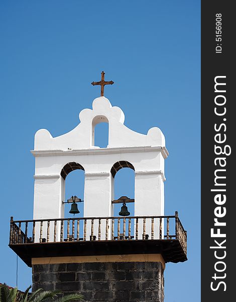 Church bells and cross at tenerife