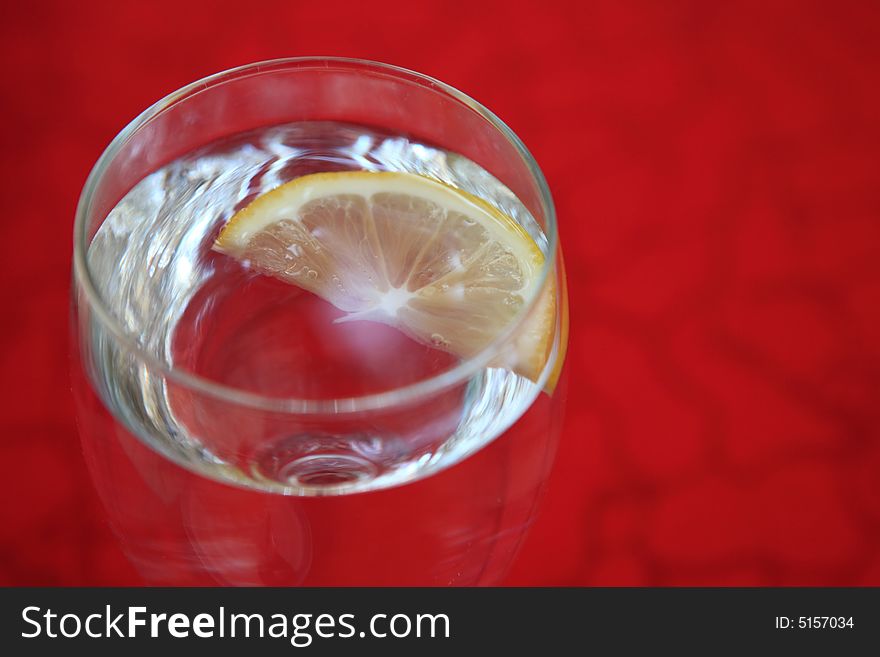 Lemon in in Soda Water