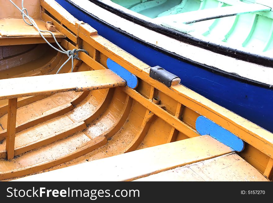 Detail Of Two Boats At The Dock