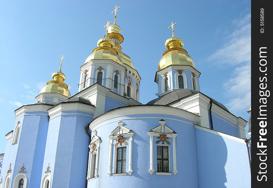 Mishalovskij Zlatoverhij (Goldroof) monastery in Kiev, Ukraine.