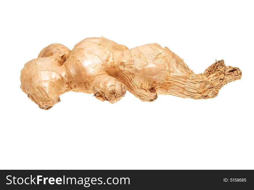 Root ginger isolated on a white background