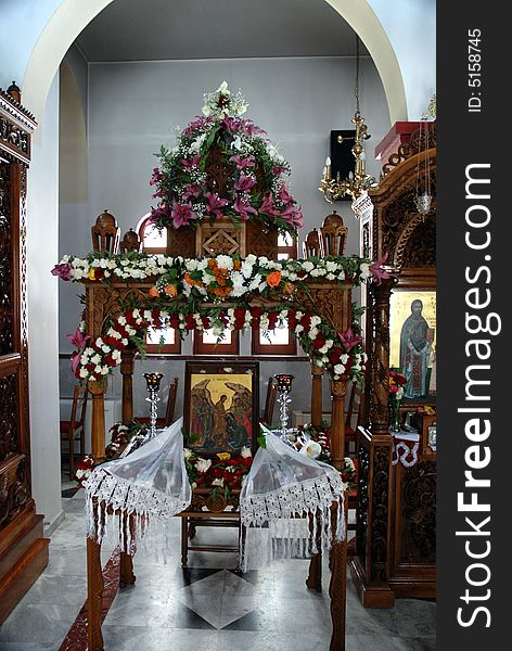 A beautiful rebuild monastery near Spili (Crete - Greece). A beautiful rebuild monastery near Spili (Crete - Greece)