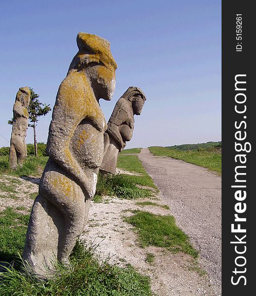 Ancient Scythian stone statues in Eastern Ukraine