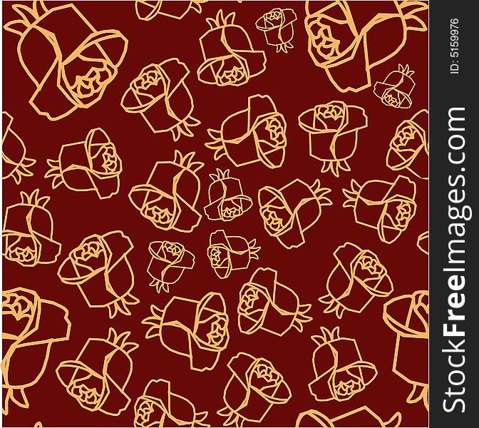 Abstract Floral Seamless Pattern