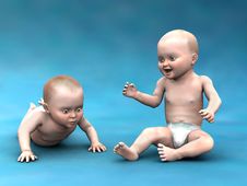 Two Babies Royalty Free Stock Photos