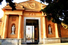 Pax, Cemetery Entrance Facade Stock Photography Pax, Cemetery Entrance Facade Stock Photography