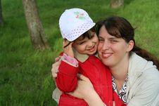 Little Girl With Her Mother Royalty Free Stock Images Little Girl With Her Mother Royalty Free Stock Images