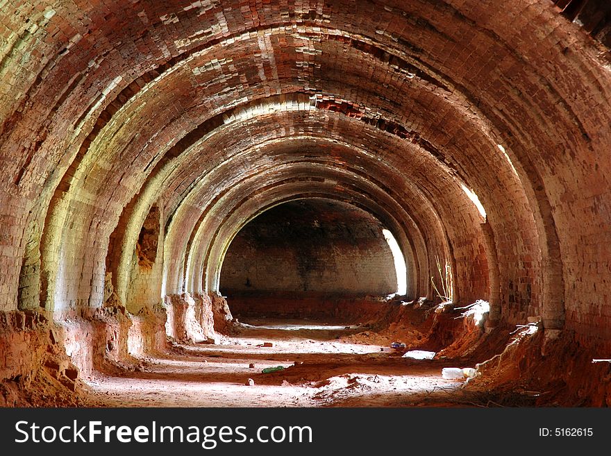 Vaults of an old brick kiln - Olomouc in Czech Republic