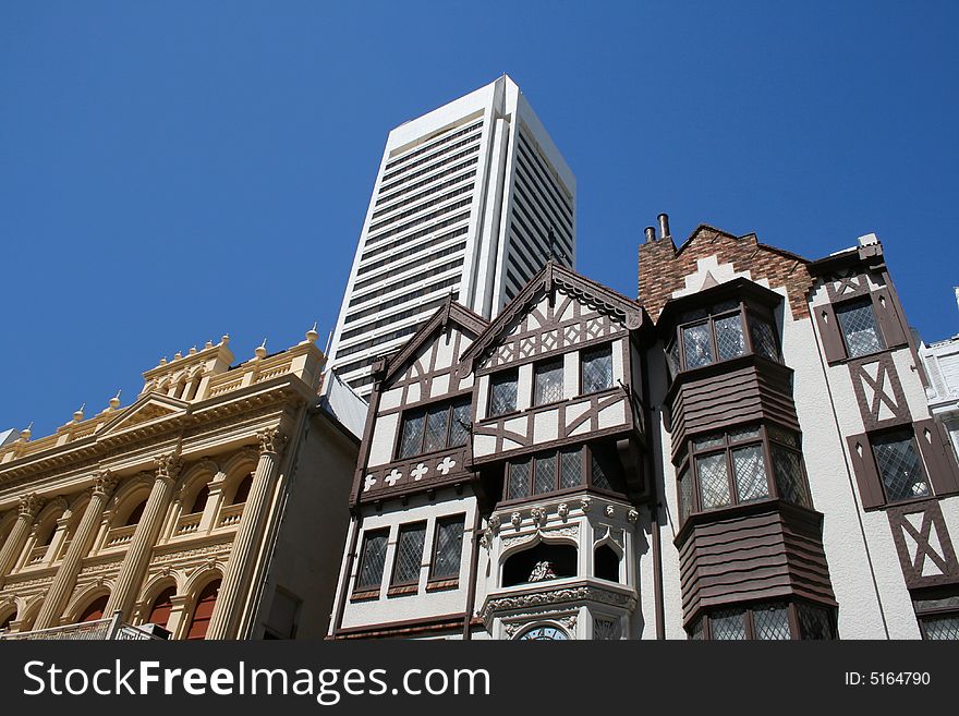 View of diverse buildings in Perth. View of diverse buildings in Perth