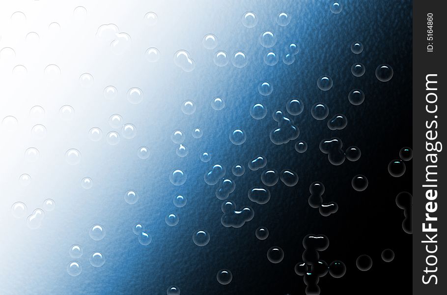 Illustration of drops floating in a kind of deep underwater. Illustration of drops floating in a kind of deep underwater