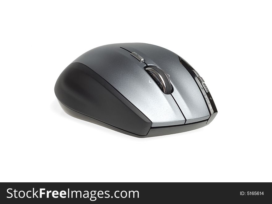 Modern computer mouse isolated over white background