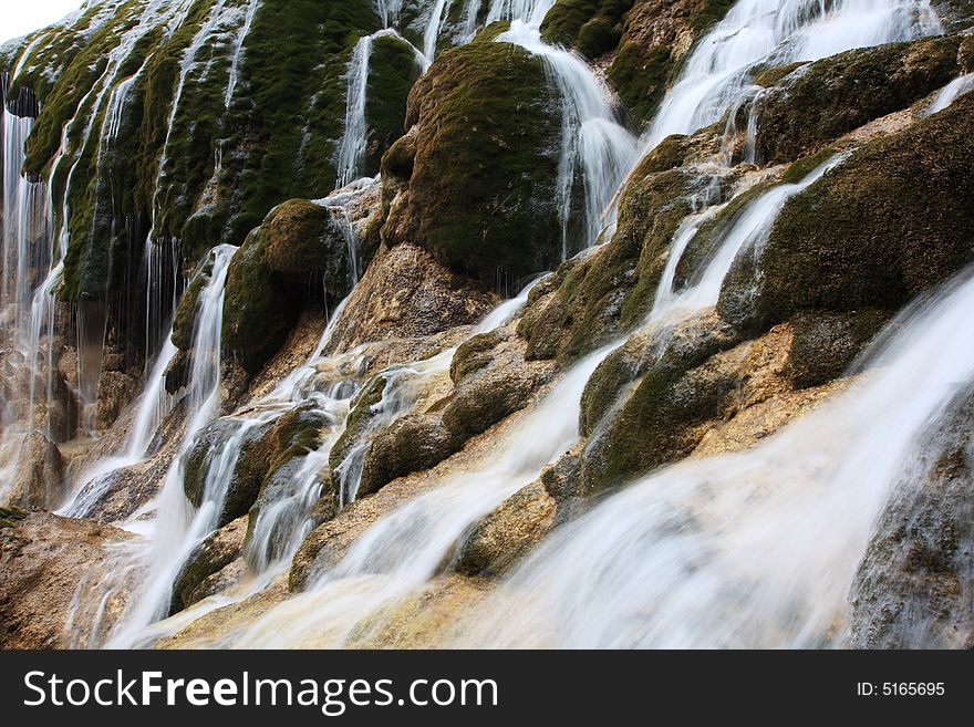 Waterfall in jiuzhaigou valley secnic
