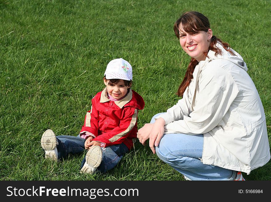 Little girl with her mother