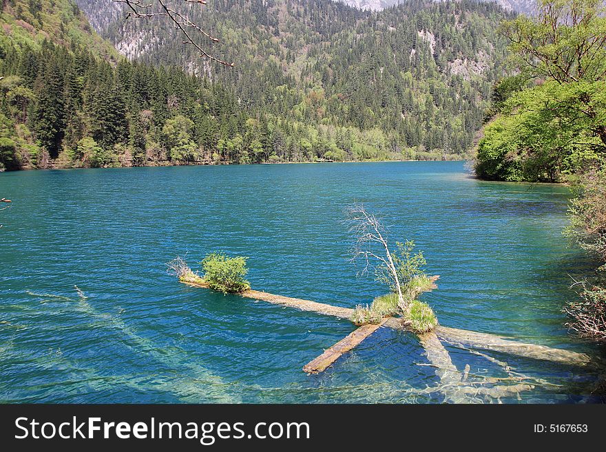 lake in jiuzhaigou valley sceneï¼Œsichuan province. lake in jiuzhaigou valley sceneï¼Œsichuan province