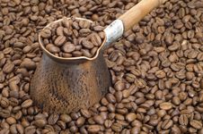 Turkish Coffee Pot. Royalty Free Stock Photo