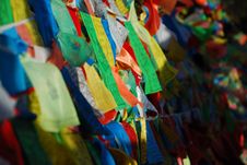 Prayer Flags In Tibet Stock Image