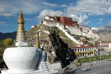 The Dagobas And The Potala Palace Stock Photos The Dagobas And The Potala Palace Stock Photos