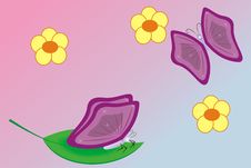 The Butterflies. Royalty Free Stock Images