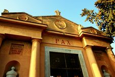Pax, Cemetery Entrance Facade Royalty Free Stock Photo Pax, Cemetery Entrance Facade Royalty Free Stock Photo