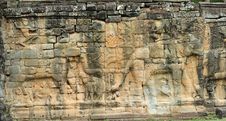 Cambodia; Angkor; Elephants Terrace Royalty Free Stock Photography Cambodia; Angkor; Elephants Terrace Royalty Free Stock Photography