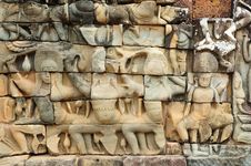 Cambodia; Angkor; Leper King Terrace Royalty Free Stock Images Cambodia; Angkor; Leper King Terrace Royalty Free Stock Images