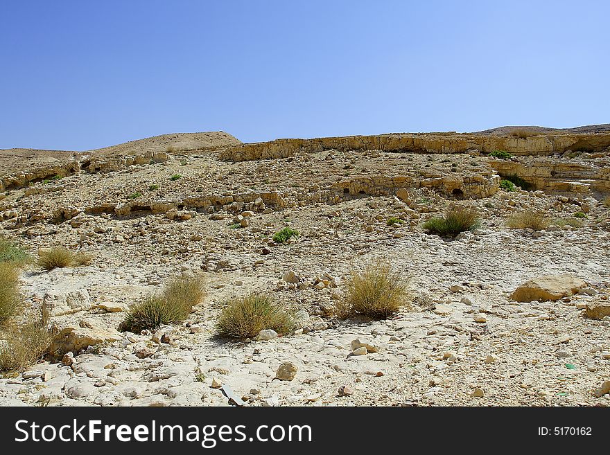 Israel. Variety of colors of Judean desert.