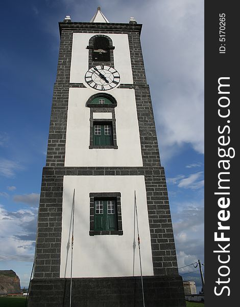 Clock tower in horta city, Azores