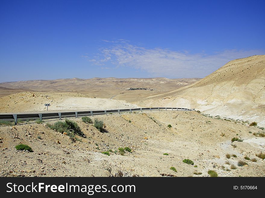 Israel. Roads of Judean desert.