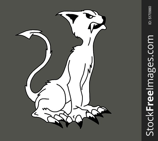 Cat animal design Illustration white