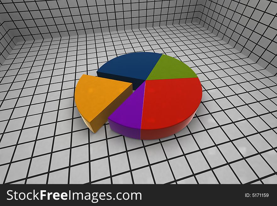 Statistics - 3d multicolor diagram - education/business. Statistics - 3d multicolor diagram - education/business