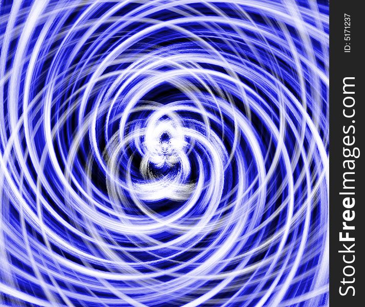 Blue vortex against black background