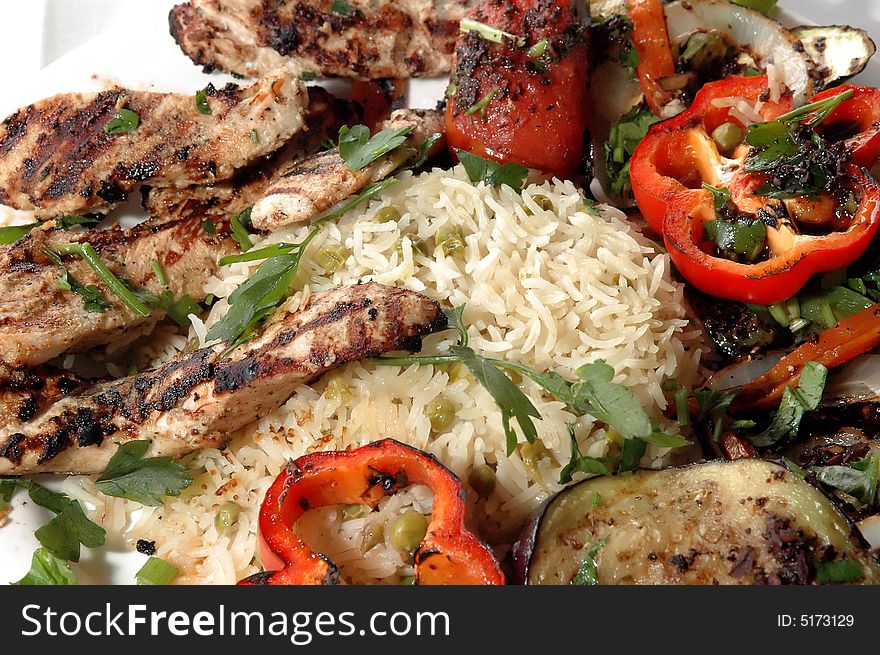 Grilled chicken and vegetables 2