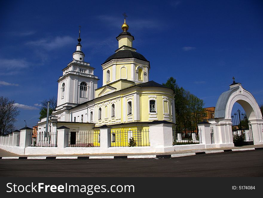 Temple of Pokrov in Ruza town in Moscow region. Temple of Pokrov in Ruza town in Moscow region