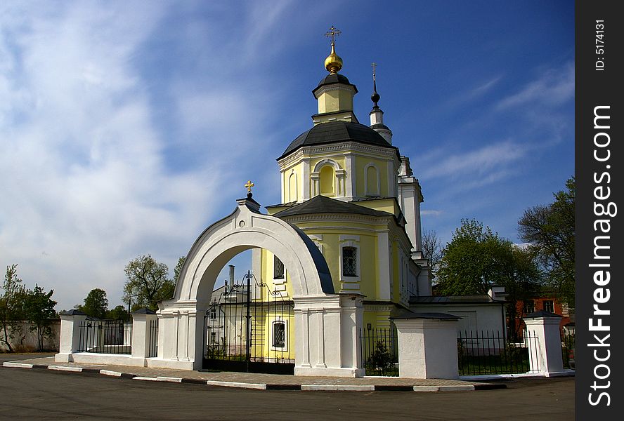 Temple of Pokrov in Ruza town in Moscow region. Temple of Pokrov in Ruza town in Moscow region